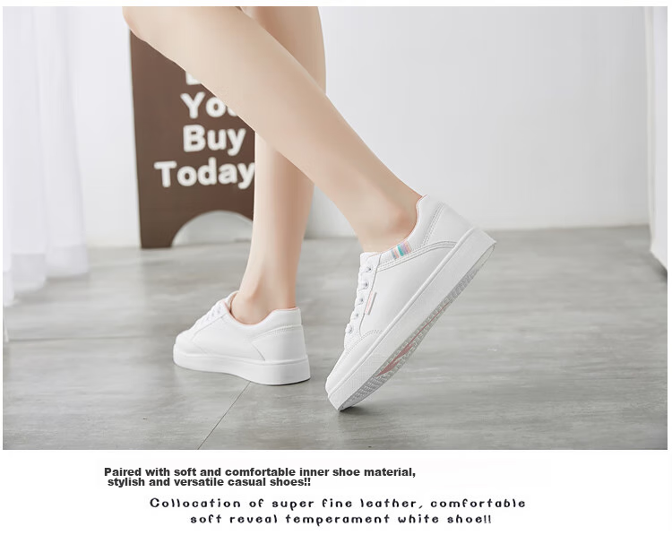 Warrior Casual Shoes for Women, Outdoor Thickened Simple Versatile White Sneakers, Student Couple Skateboard Shoes Running Sports Shoes WXY-L319N White Pink 39 8