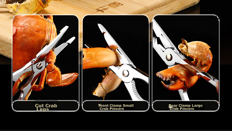 Guangyi Crab Eight-Piece Set, Cracking Tools, Stainless Steel Crab Needles, Crab Peeling Pliers, Crab Knife, 9-Piece Set GY8909 5