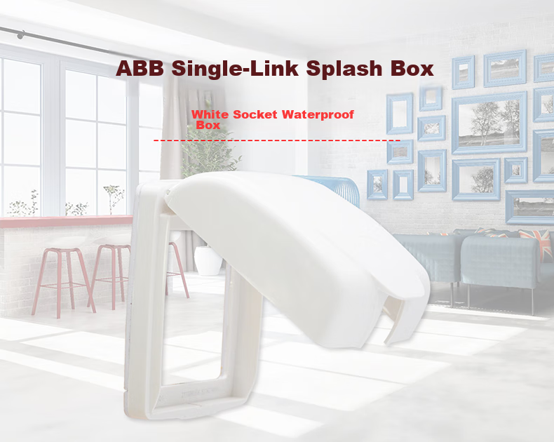 ABB Switch Socket Concealed Panel Waterproof Box White Splash-Proof Box (Installation Requires Removing Socket) AQ501 2