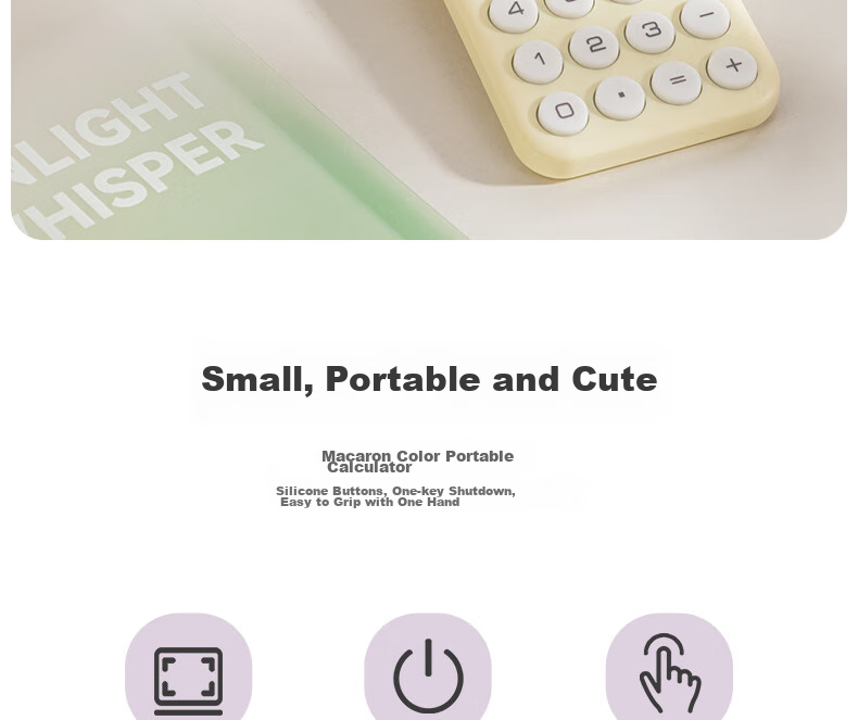 Deli [Super Popular] Portable Student Calculator, Macaron Mini Calculator, Skin-Friendly Buttons, Simple Calculation for Children And Elementary School Students, Learning Supplies, Purple TE10 3