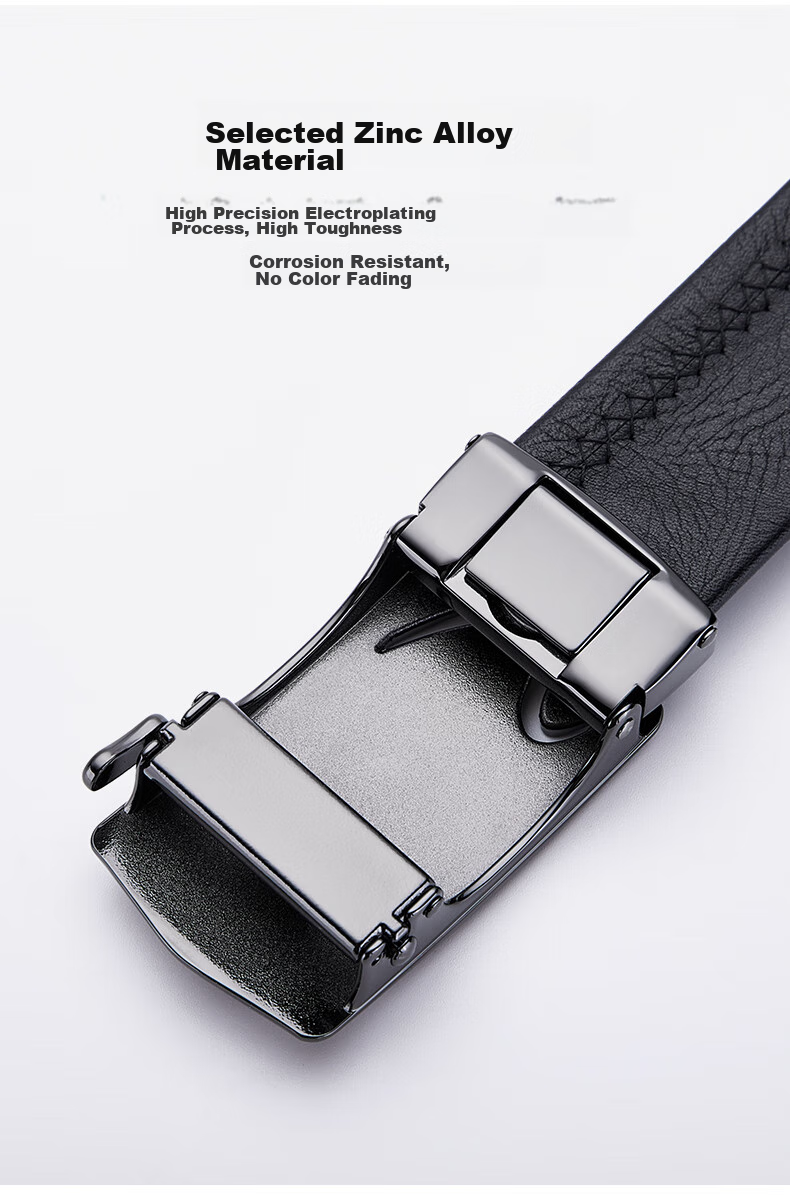 GUSKI Genuine Leather Belt for Men with Automatic Buckle, Business Trouser Belt in Gift Box, Birthday Present for Boyfriend Or Husband 7