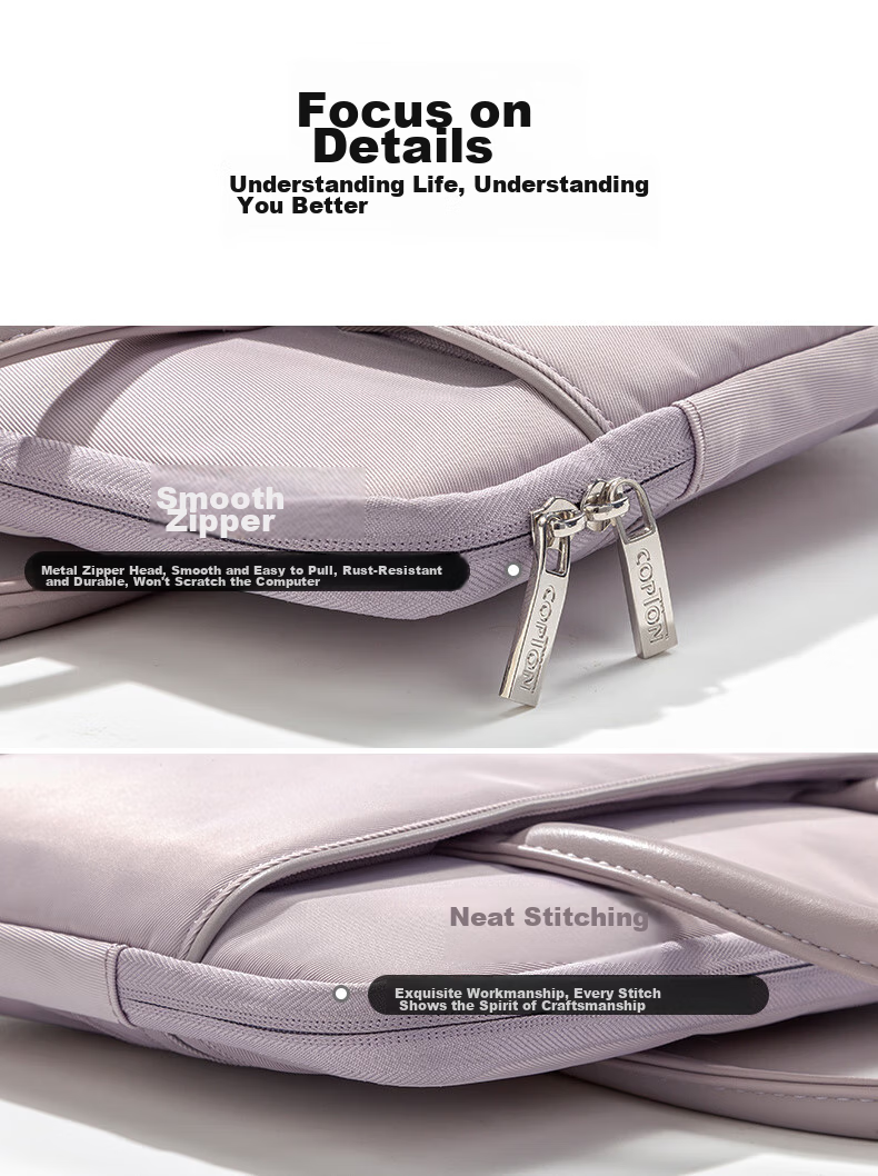 WOMT Inkless Laptop Bag for Women, Handheld, Suitable for 13.3/14 Inch Laptops, Compatible with Apple, Lenovo Xiaoxin Air, Huawei Matebook 14s, ASUS, Dell, Xiaomi, HP, Microsoft 13