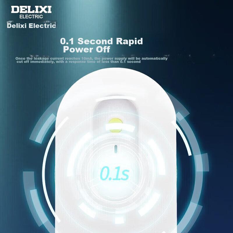 DELIXI Leakage Protector Plug, Wiring Anti-Leakage Plug, Leakage Protector, 10A, Self-Wiring Required, No Switch