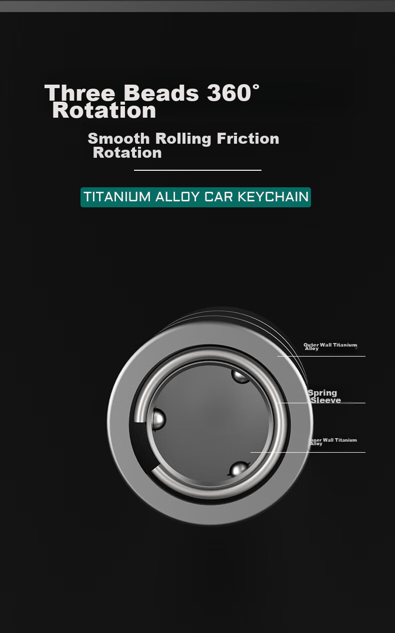 YORA Titanium Alloy Anti-Drop Quick-Release Car Key Ring Connector, Bidirectional Universal Ring, Parent-Child Buckle, EDC Tool, USB Drive Lanyard Clip 6