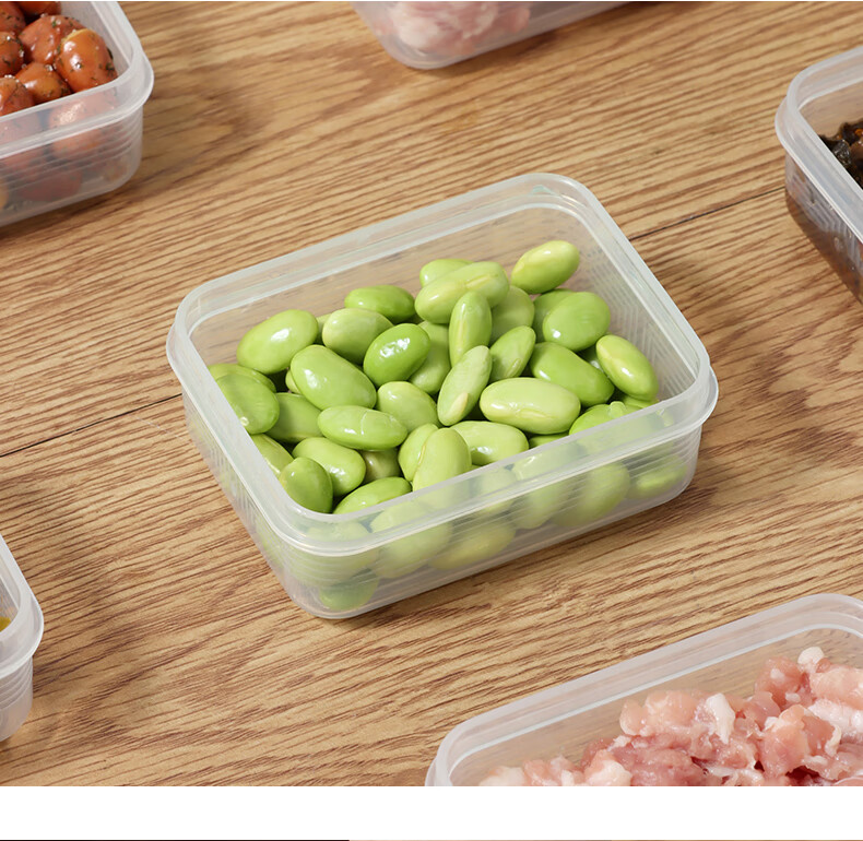 BJ Rice Storage Containers, Refrigerator Food Keepers, Pickled Vegetable And Salted Vegetable Storage Boxes, Fruit Bento Boxes, Microwave Safe, Set of 3 3