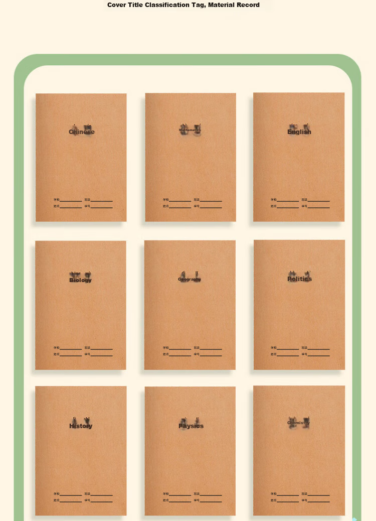 Kelangxinsheng [Back to School Essential] 16k Leather Subject Classification Notebook for Middle And High School Students B5 Subject Notebook for Notes And Homework Set Mathematics [Set of 3] 4