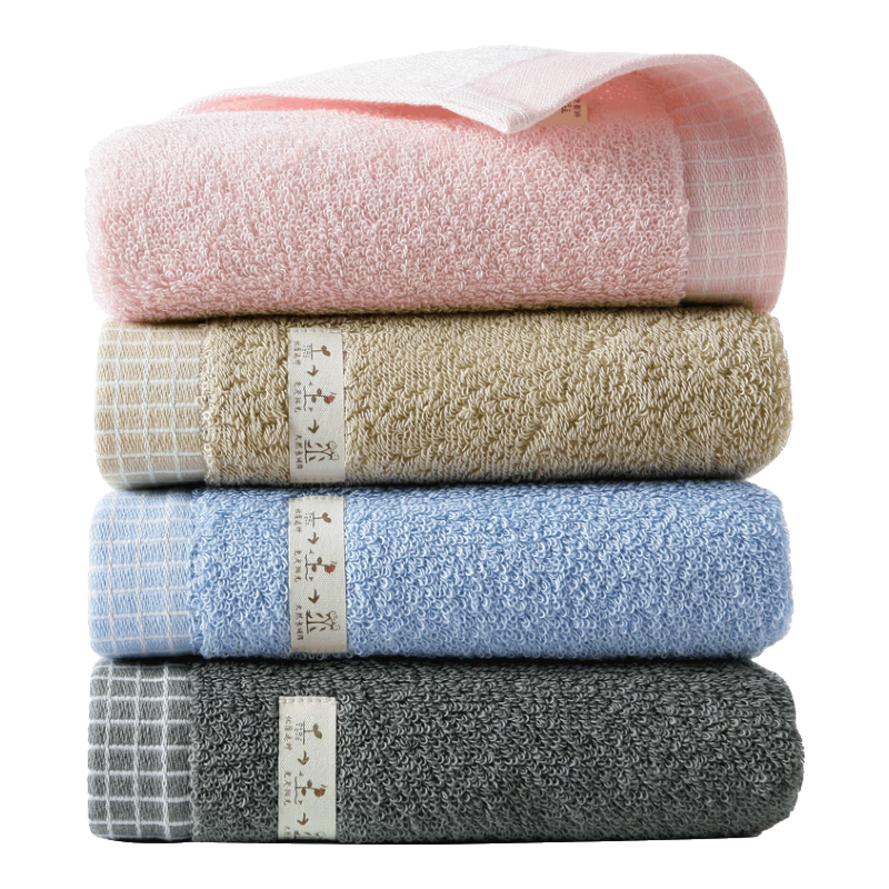 KING SHORE Towel, 100% Pure Cotton Face Towel, Absorbent Cotton Face Cloth, Pastoral Grade A Thickened Sports Towel, 4 Pieces