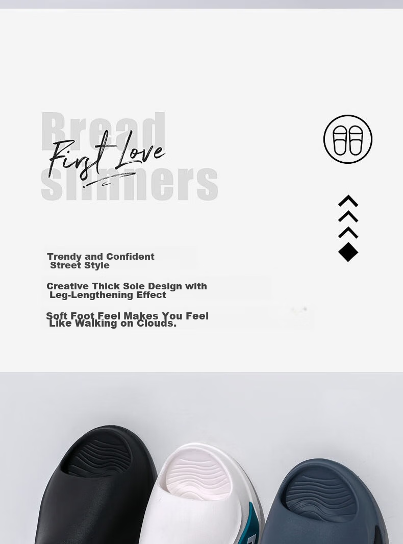 Huili Slippers for Men, Summer Outdoor Non-Slip Beach Shoes, Home Sports Sandals, HL0231 White, Size 42-43 2