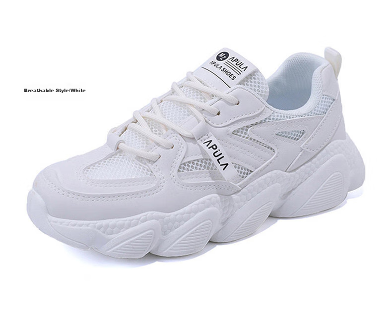 CARTELO Women's Chunky Sneakers, Spring Sports Casual Shoes, Lightweight Mesh Running Shoes for Women, 1173 Beige, Size 38 33