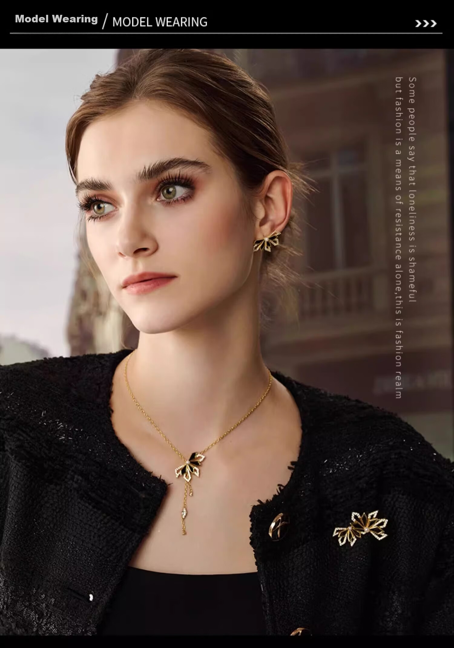 Eternelle French Eternal Black Knight Series Brooch, High-End Luxury Design, European And American Style Corsage Pi 4