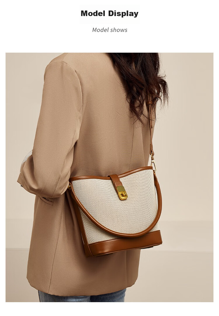 FOXER Women's Handbag, Large Capacity Bucket Bag, Tote Bag, Shoulder Crossbody Bag, Light Luxury Valentine's Day Gift 9
