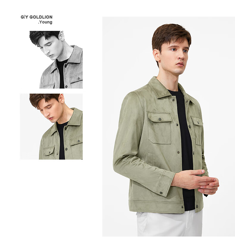 Goldlion GY Men's Jacket, Autumn Stand-Collar Casual Outerwear, Single Jacket JPF1369-LK104, Navy Blue, 3XL 8