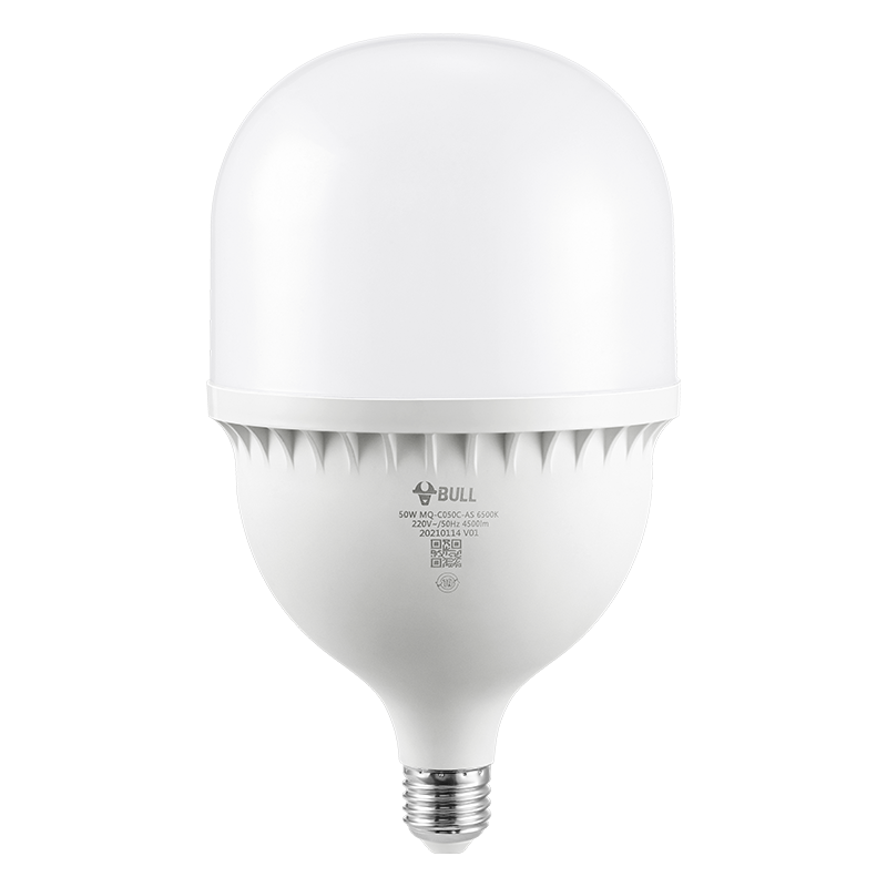 BULL LED Bulb High Brightness Globe Lamp Cylindrical Light for Factories, Workshops, Supermarkets, Canteens 50W Globe Bulb Cool White 6500K E27 Screw Base