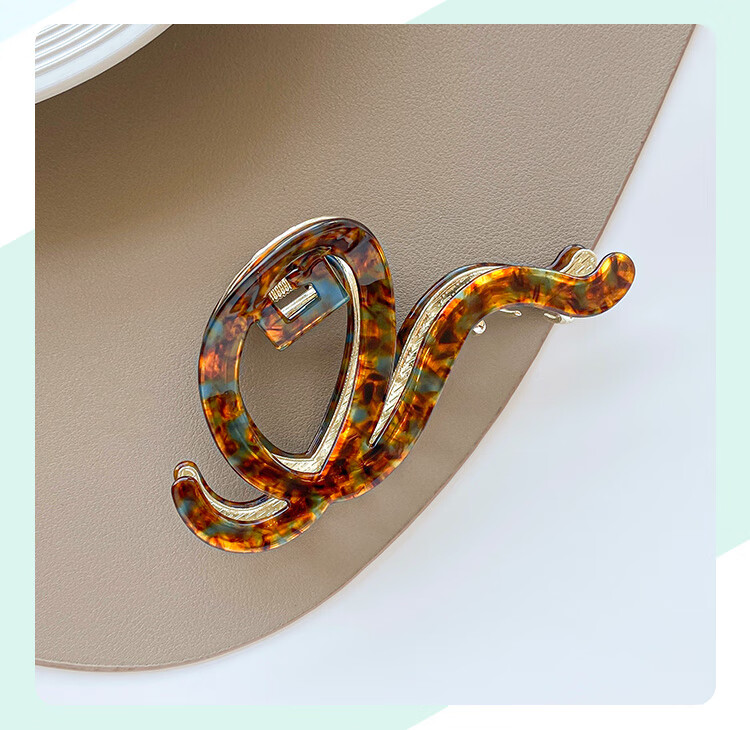 CHIMERA Simple Acetate Board Shark Clip High-End Hairpin Hair Claw Clip for Back of Head, Bun Maker, Women's Mid-Autumn Festival Gift 35