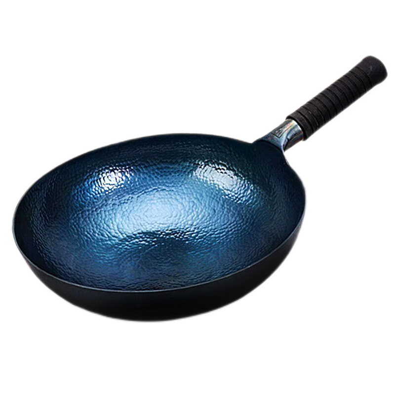 Gesidun Zhangqiu Wok, Traditional Iron, No Coating, Gas Stove, Household Iron Pan, Fish Scale Pattern, 34cm