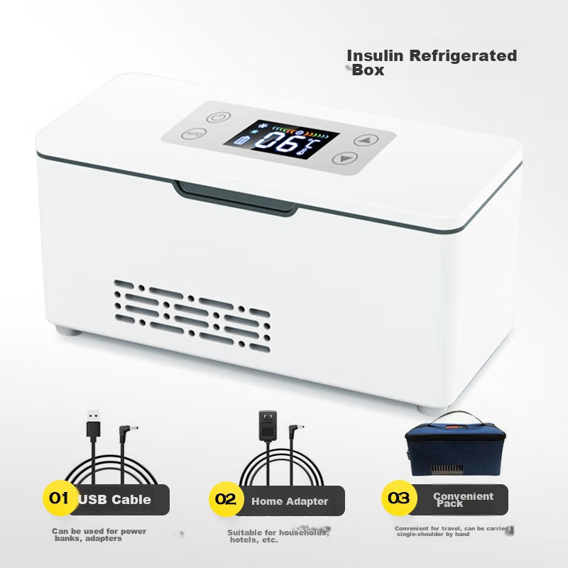 XIANNIAO Insulin Refrigerator Box, Portable Mini Fridge, Growth Hormone Interferon Medicine Cooler Box, Large Capacity Refrigerator