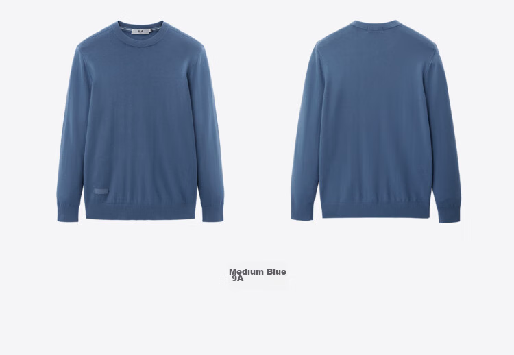 HLA [Brand Exclusive] Men's Long-Sleeve Knit Sweater, Light Business Round Neck Pure Wool Warm Sweater HNZAW3Y056A 22