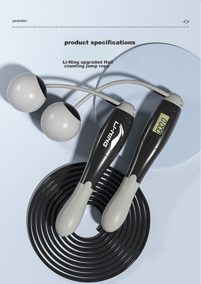 Li-Ning Jump Rope, Cordless Adult Counting Wireless Weighted Fat-Burning Steel Wire Rope for Primary And Secondary School Students, Children's Middle School Entrance Exam Specialized Fat-Burning Rope 14
