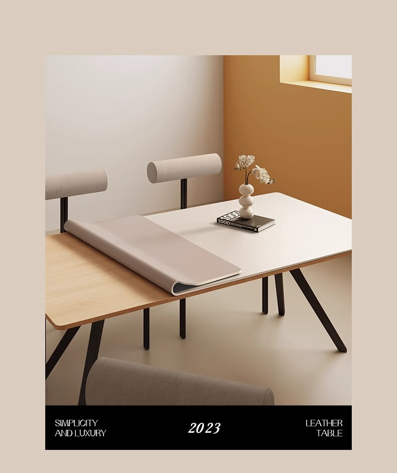 Yinshang Silicone Dining Table Mat, Waterproof And Oil-Proof, Washable, High-End Tablecloth, Heat-Resistant, Pure Color Coffee Table Surface Protection Pad 19