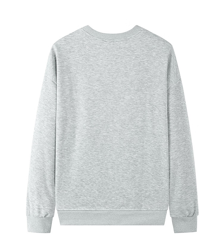 RED DRAGONFLY Men's Fleece-Lined Casual Comfortable Versatile Embroidered Crew Neck Long Sleeve Sweatshirt Heather Gray L 9