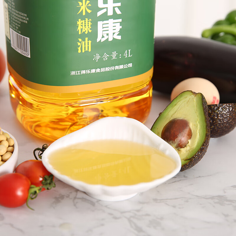 得乐康 谷黄金稻米油4L 可生食食用油米糠油