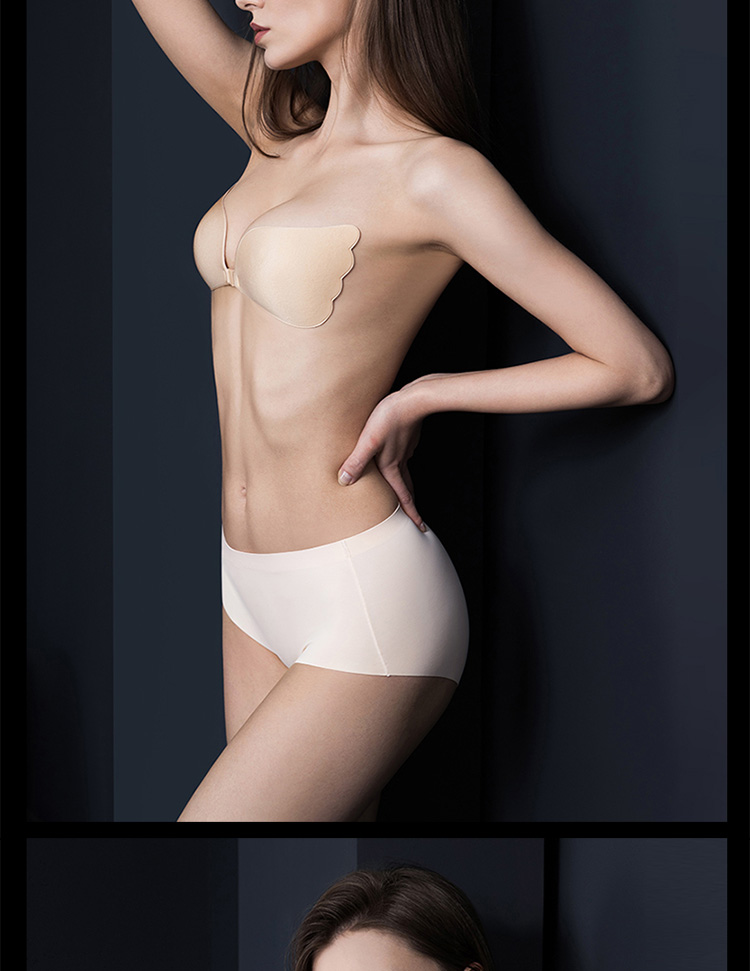 Yezi Breast Petals for Women's Wedding Dress, Spaghetti Strap Push-Up Bra for Photoshoots, Invisible Large Breast Lift And Support Adhesive Bra C Cup 11