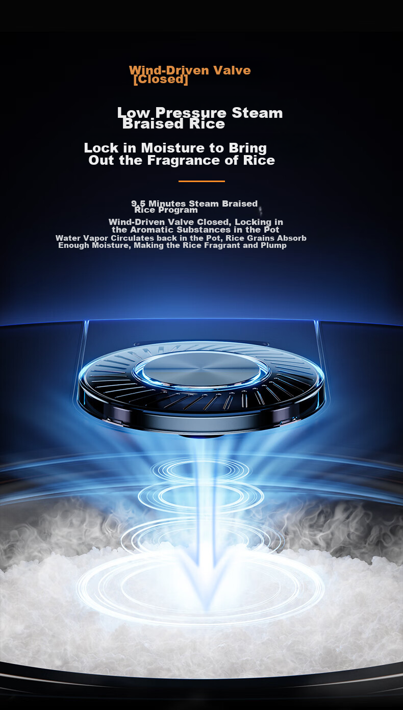 Midea Titanium-Free Fluorine-Resistant Celadon Pot Thickened Rice Cooker Petal IH Series Smart Electromagnetic Heating Household Electric Rice Cooker for Cooking Rice And Porridge [Same As Offline Model] CFB4097H 5