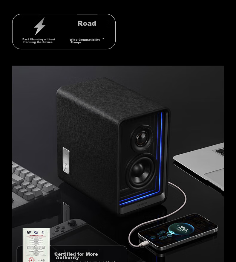 EDIFIER Halo 2.0 Abyss Monitoring Speaker, Bluetooth Computer Speaker, Desktop Speaker, TV Soundbar, Dawn White 23