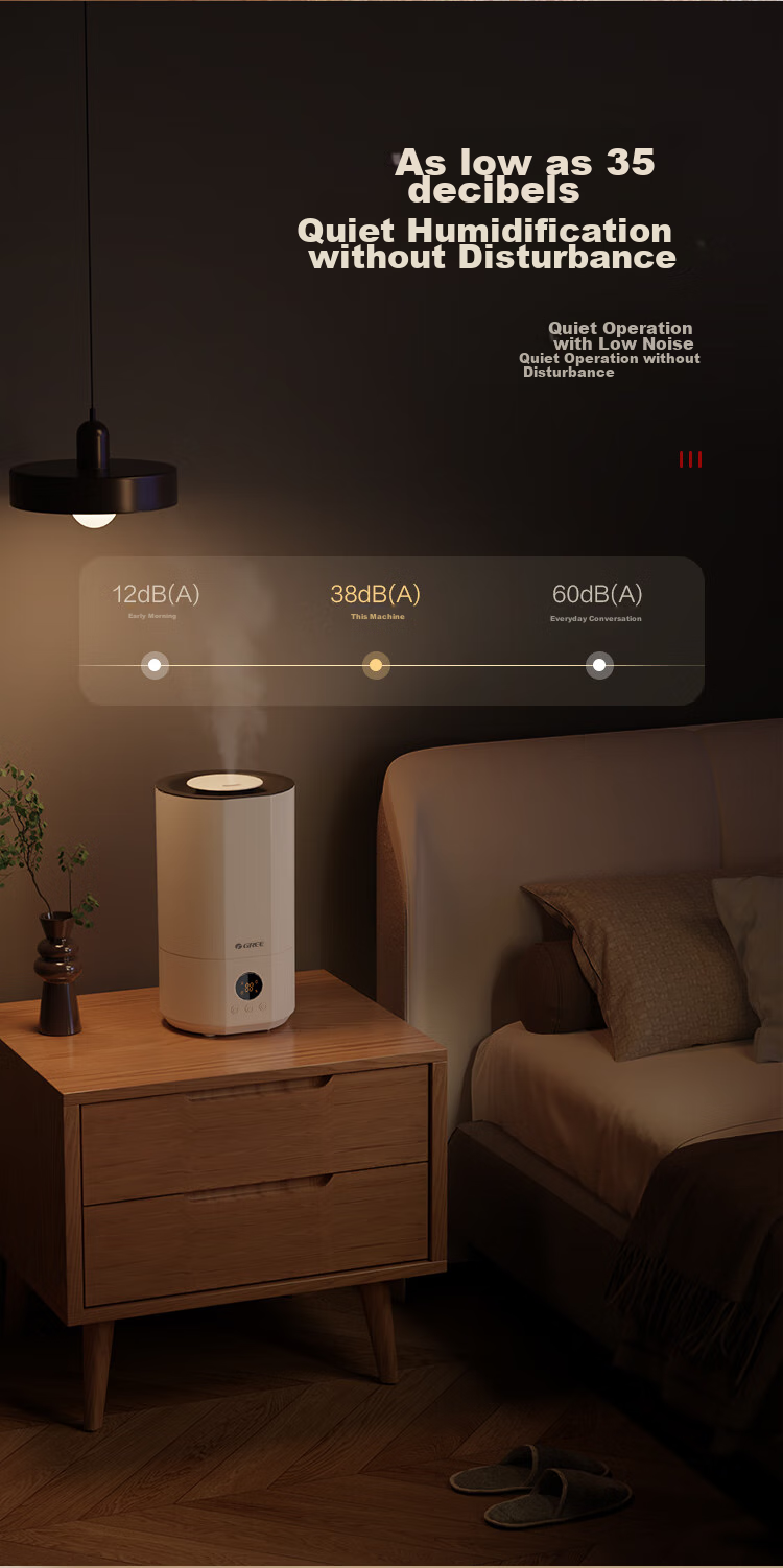 GREE Humidifier for Home Use, Quiet Bedroom Bedside Compact Desktop Floor-Standing Air Moisturizer with High Mist Output for Office And Dormitory, Antibacterial with Mist Air Conditioner Humidifier (40X71) 9