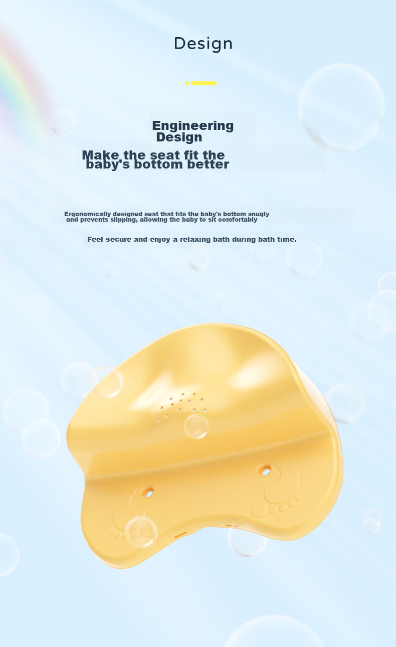 Babyhood Little Crocodile Bathtub, Foldable Children's Bath Tub, Infant Bathtub for Ages 0-10, Baby 329 Luoke Yellow 6