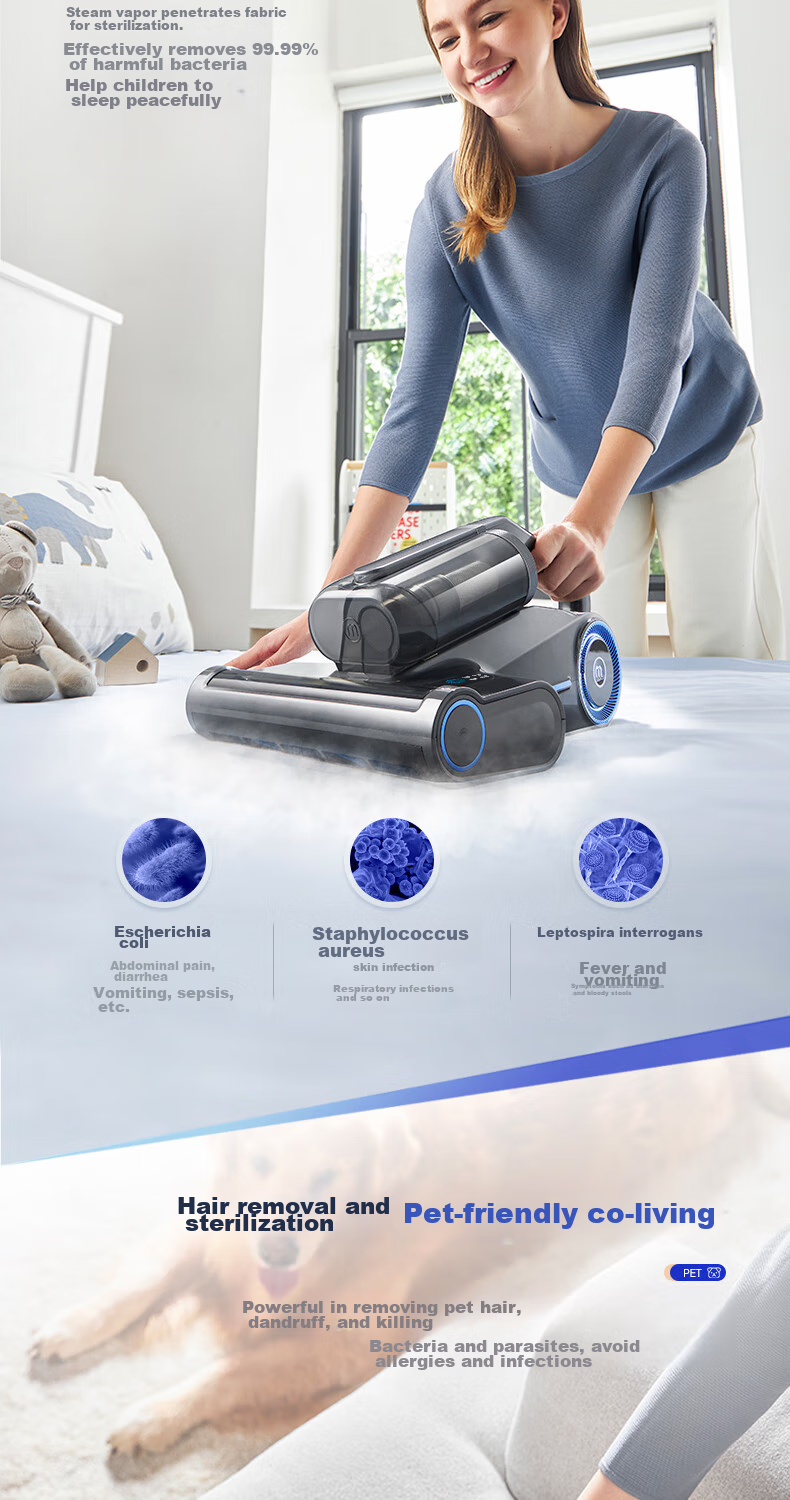 Morphyrichards Steam Mite Remover for Bed And Home Use, Baby Mite Remover, Ultrasonic High-Temperature Steam 100% Mite Removal Vacuum Cleaner, High-Temperature Ironing Machine, Powerful Mite Removal Machine MR3102 9