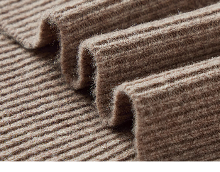 FIRS [100% Wool] Men's Sweater, Autumn And Winter Round Neck, Heavyweight Thickened, Warm Soft Jacquard Pullover 10