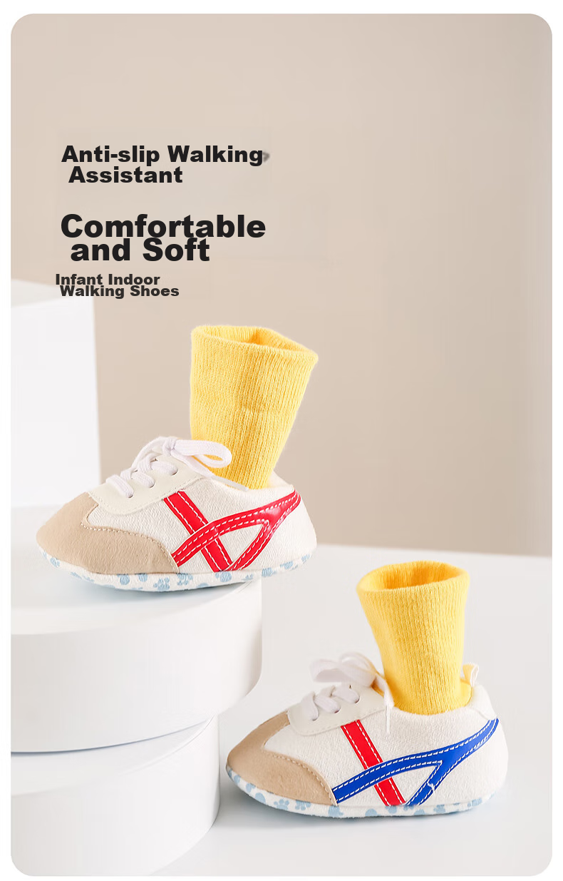 LAXIALIYA Baby Shoes, Infant Footwear, Newborn Shoes And Socks, Pre-Walking Shoes, Toddler Walking Shoes for Boys, Cotton Shoes, 0-1 Year Old, Spring And Autum 1