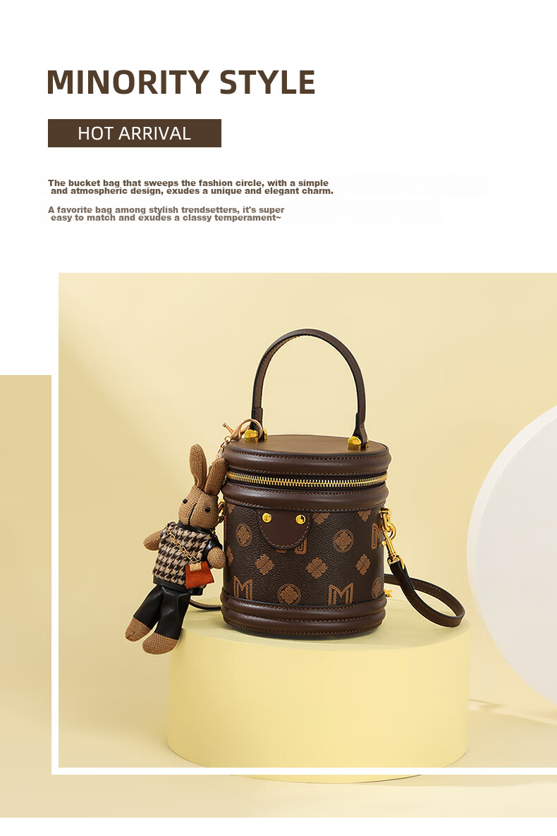 Aiqinghai Handbag, Women's Bag, Bucket Bag, Cylinder Bag, Crossbody Bag, Brand Shoulder Bag, Birthday And Mother's Day Gift, Practical Present for Mom 9