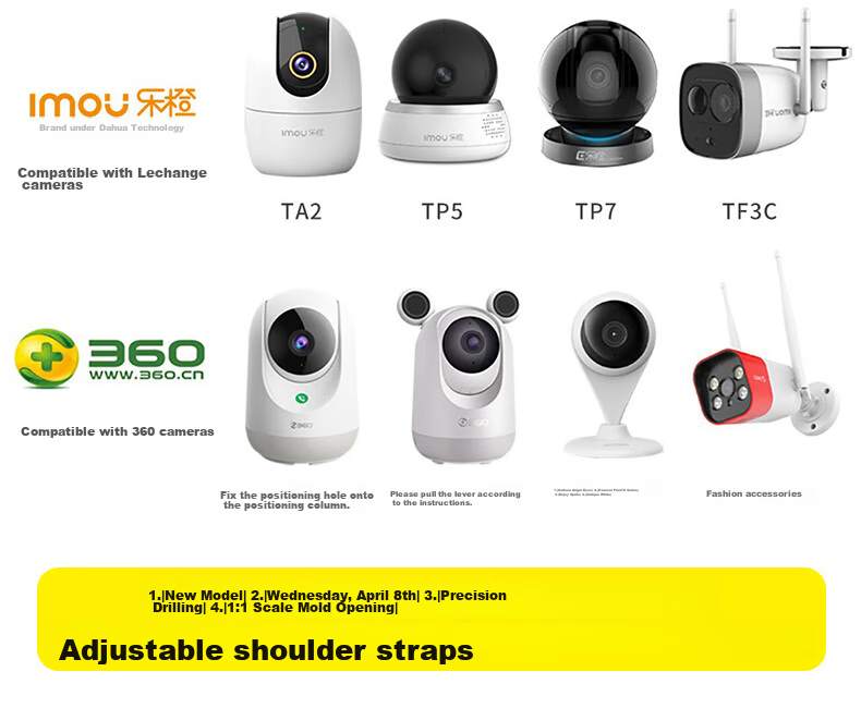 Trendsetter Suitable for Yingshi Camera Bracket C6c/c7/h6/h6c/h7c/cp1/xp1, Surveillance Fixed Wall-Mounted Hanging Inverted Installation Bracket 3