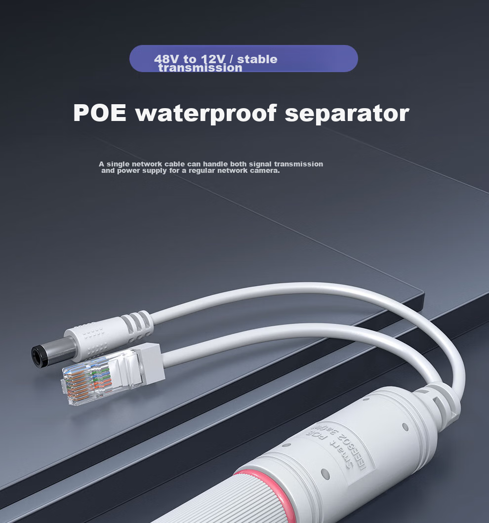 COMPCCTV Standard POE Separator Outdoor Waterproof, National Standard 48V to 12V POE Converter Power Supply Module for Network Monitoring Cameras 1