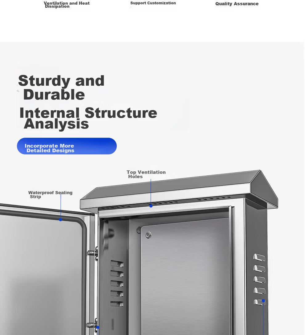 COMPCCTV Security Monitoring 304 Stainless Steel Distribution Box Equipment Box Outdoor Low-Voltage Waterproof Box Outdoor Switch Waterproof Box Junction Box 5