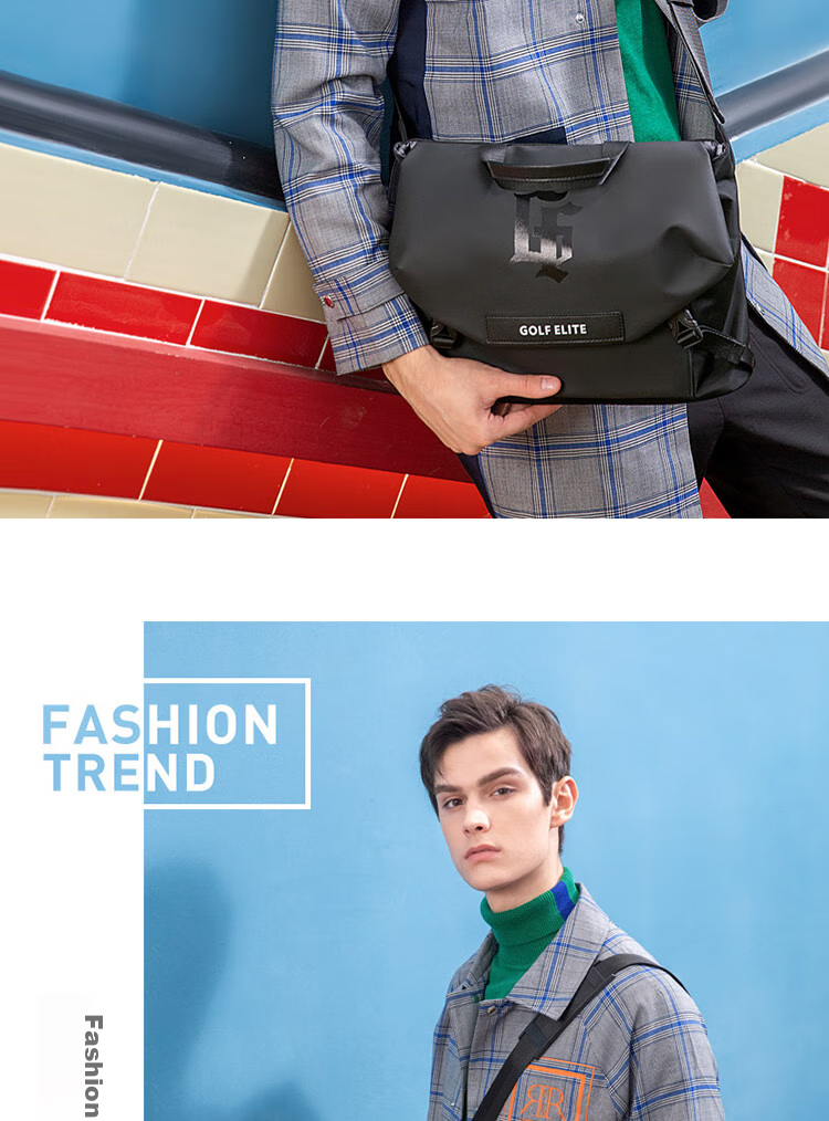 GOLF Shoulder Bag for Men, Trendy Large Capacity Crossbody Bag, Water-Resistant Casual Lightweight IPad Bag, Fashionable Sports Messenger Bag 2