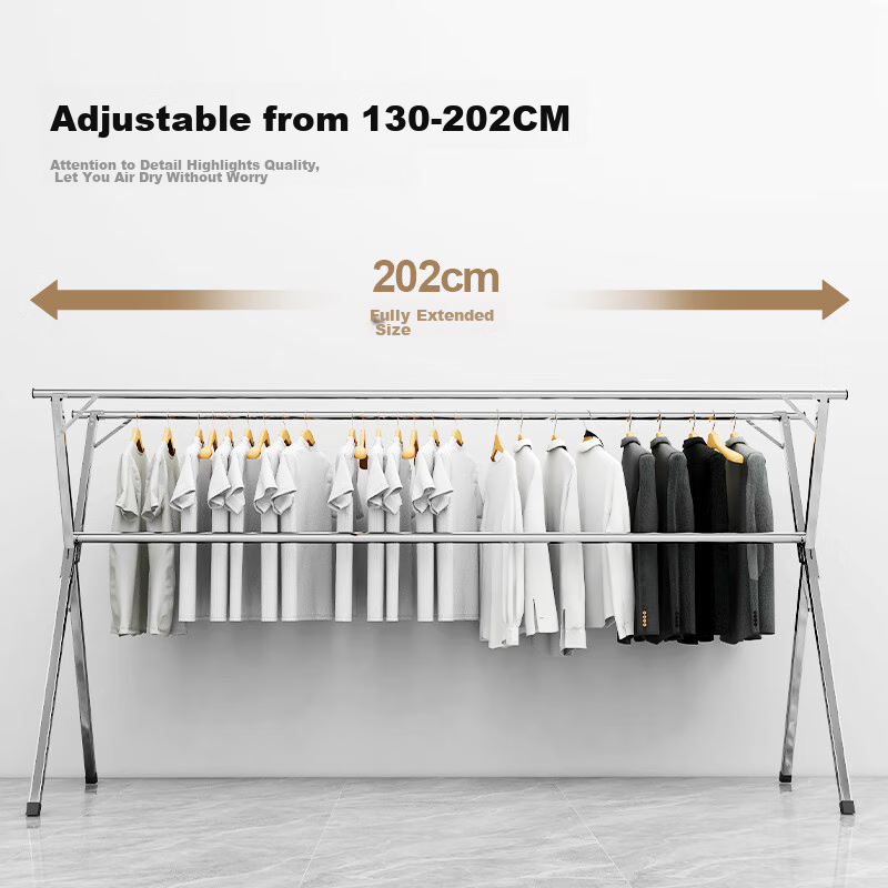 Сушилка для одежды MAPLE FASHION, напольная, складная, для белья и одеял, из нержавеющей стали, регулируемая, 2 метра