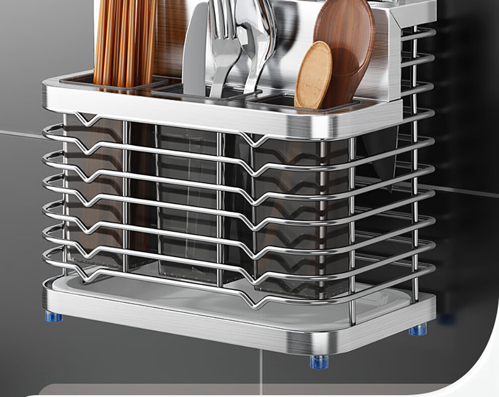 Shuaishi Kitchen 304 Stainless Steel Knife Holder, Cutting Board Organizer, Chopsticks And Spoon Rack, Utensil Storage Shelf, Knife Stand, Countertop Draining Rack 2