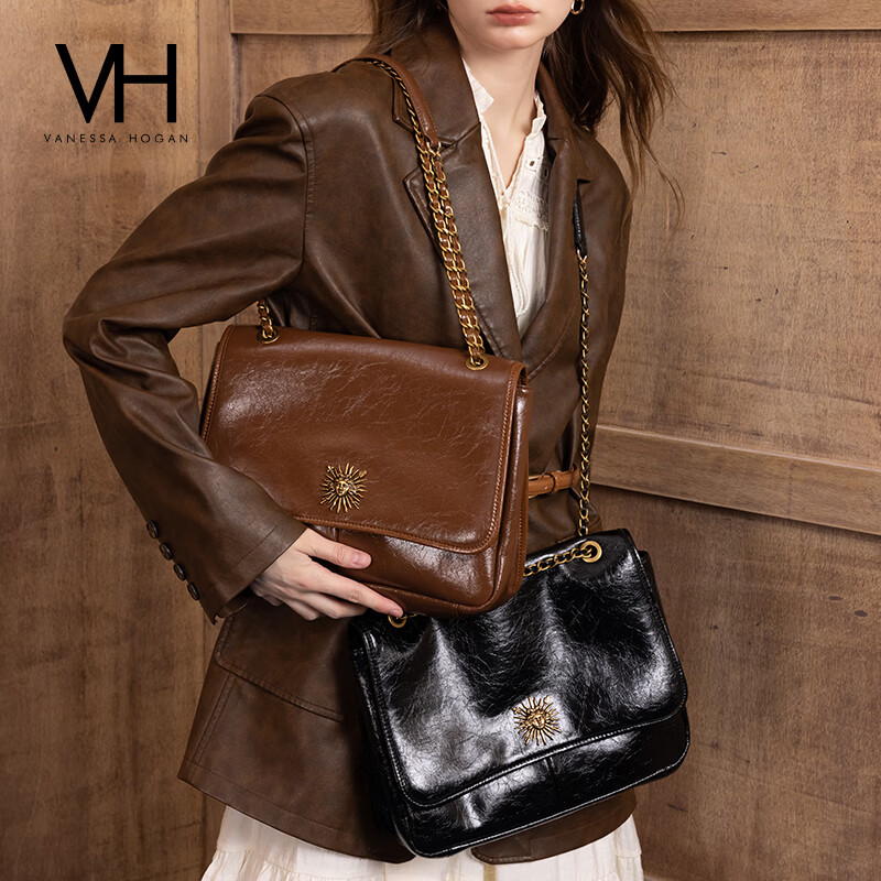VANESSA HOGAN VH Women's Handbag, Retro Messenger Bag, Light Luxury Underarm Shoulder Crossbody Large Capacity Tote Bag, Birthday Gift for Girlfriend