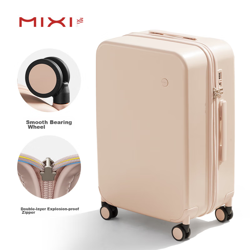 Чемодан Mixi, стильный, большой вместимости, 26 дюймов, с кодовым замком, розовый