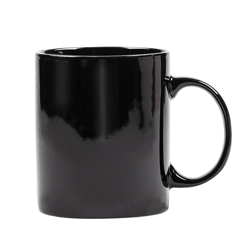 JD Original Simple And Stylish Ceramic Mug Classic Milk Cup Office Home Diamond Black Coffee Cup 320ML