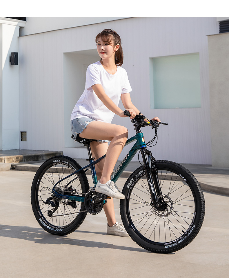 FOREVER Mountain Bike, 27-Speed, 26-Inch, for Men And Women, Adult And Youth, City Off-Road Bicycle, Nebula Gray 49