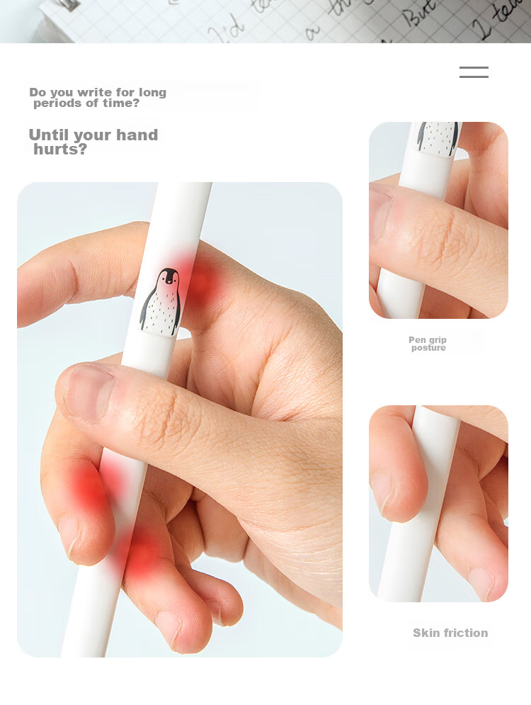 Sannianerban Student Writing Finger Protector Band, Easy-To Elastic Self-Adhesive Joint Protection Sleeve, Anti-Abrasive Writing Grip, Sports Finger Fixation Band, Complete Set - 8 Pieces 2