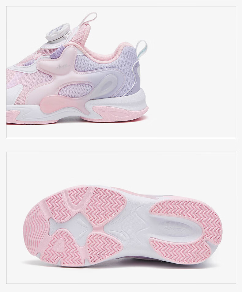 Anta Kids Sports Shoes Girls Toddler 2026 Summer Mesh Breathable Butterfly Wing Casual Shoes 322629922 28