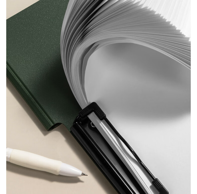 Deli A4 Landscape Folding Clipboard File Folder Writing Board Poetry Recitation Contract Clipboard Exam Paper Document Tender Storage Folder PE124 Gree 5