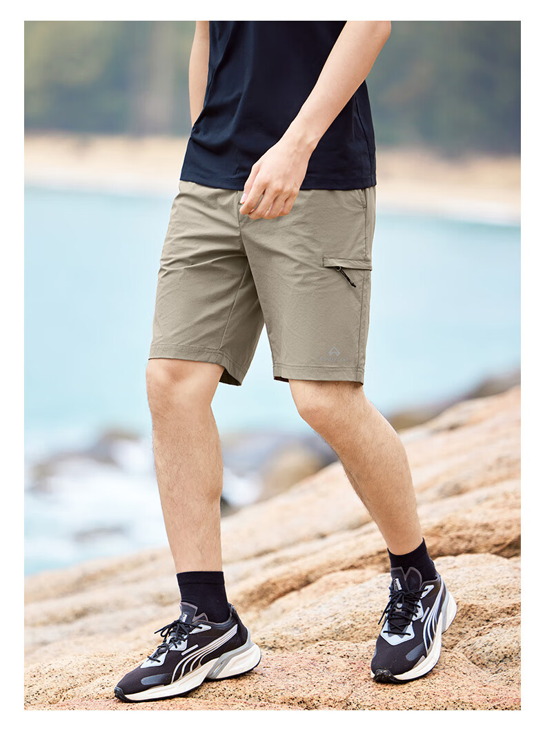 Pioneer Camp Quick-Dry Men's Summer Outdoor Water-Repellent Loose Fit Stretch Sports Casual Cargo Shorts 13