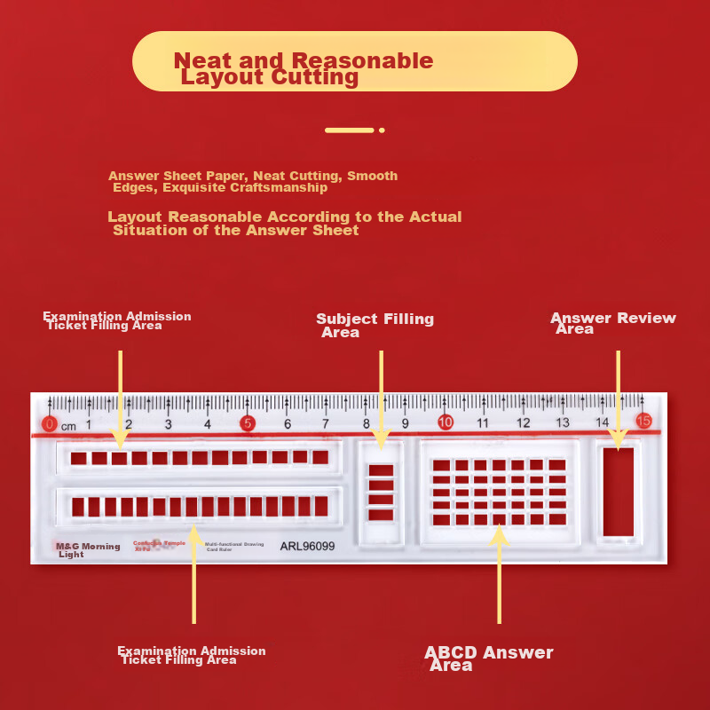M&G Stationery 15cm Exam Correction Ruler, Student Straight Ruler, Kongmiao Series Drawing Measuring Ruler, Back-To Supplies ARL96099 Recommended for Exams, Civil Service Exams, And Postgraduate Entrance Exams