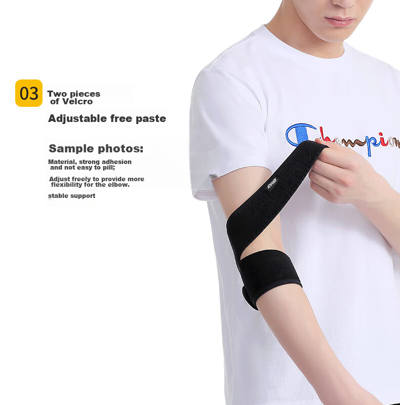 D&M Japanese Imported Sports Elbow Brace for Men And Women, Fitness Badminton Tennis Basketball Strap Joint Protection Sleeve, One Piece 8